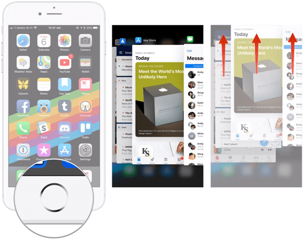 Force quit apps on iPhone