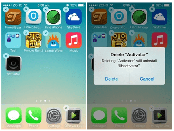 Delete unwanted apps
