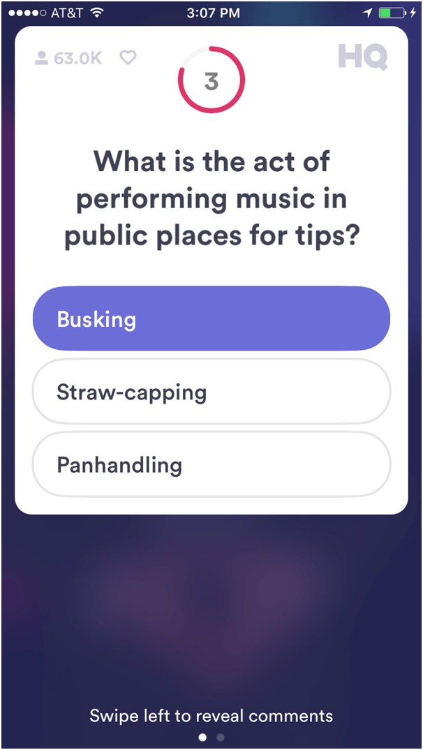 HQ Trivia app questions