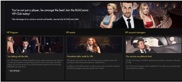 What is a VIP level at Rich Casino?