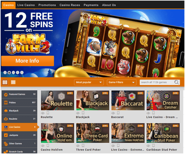 mu Casino AUD- Games Mobile