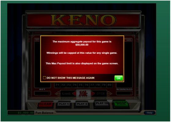 Fair go online casino Keno