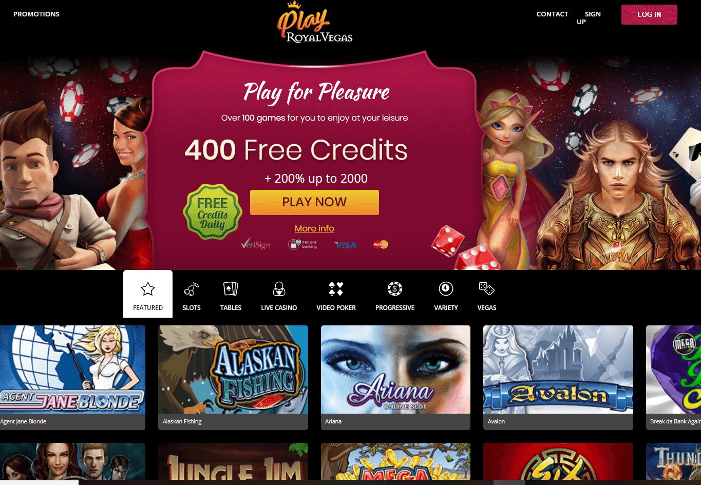 Play Royal Vegas casino