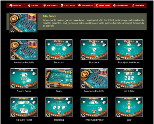 Superior casino table games